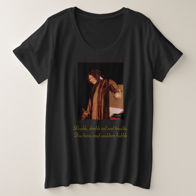 Camiseta 'A Bruxa' Meninas do tamanho mais alto (Frente do Design)