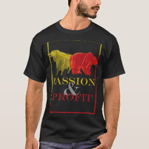Camiseta A Bull e a sua paixão e mercado de ações com fins