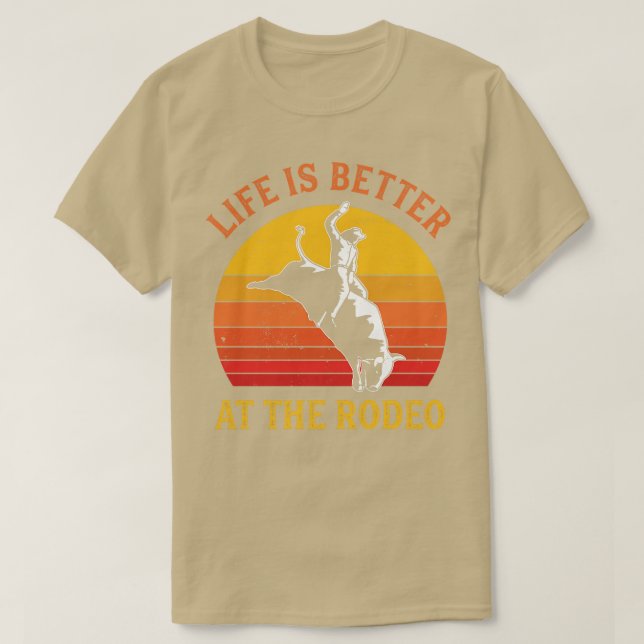 Camiseta A Bull Riding Life é melhor no Rodeo Bull Rider (Frente do Design)