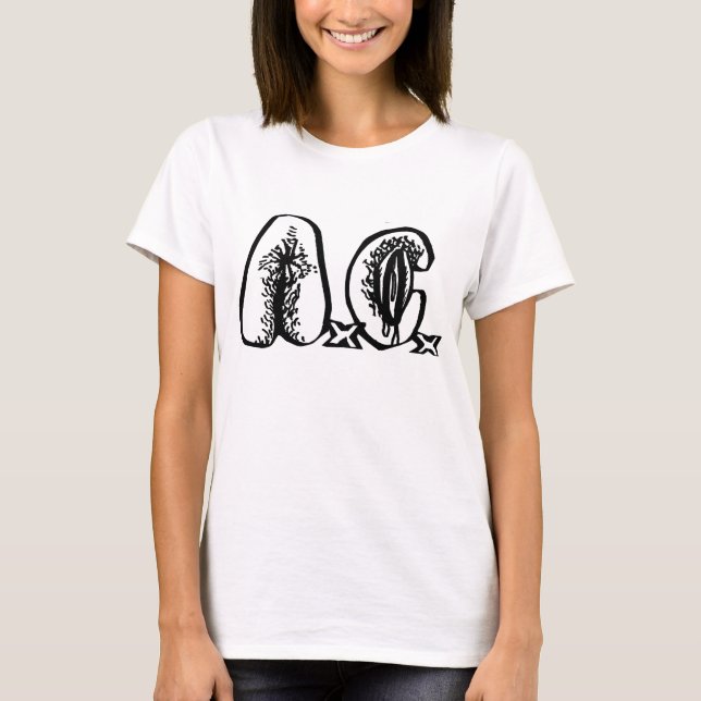 Camiseta A.C. - t-shirt das meninas do logotipo (Frente)