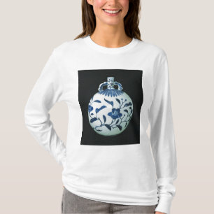 Camiseta A cabaça "azul e branca" do peregrino com floral