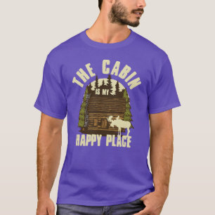 Camiseta A Cabana É Meu Lugar Feliz Presente de Acampamento