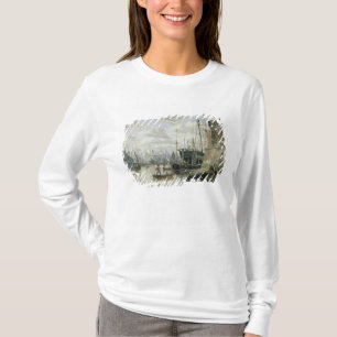 Camiseta A cabana rústica de madeira no porto de Hamburgo,