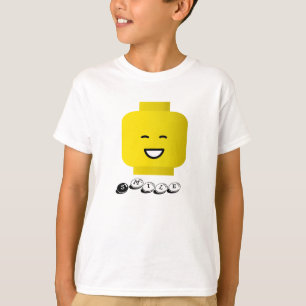 Camiseta A cabeça amarela do sorriso caçoa o t-shirt