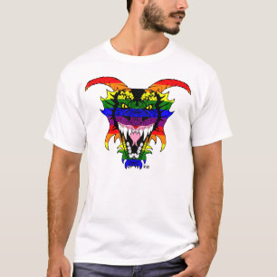 Camiseta A cabeça do dragão grande do orgulho