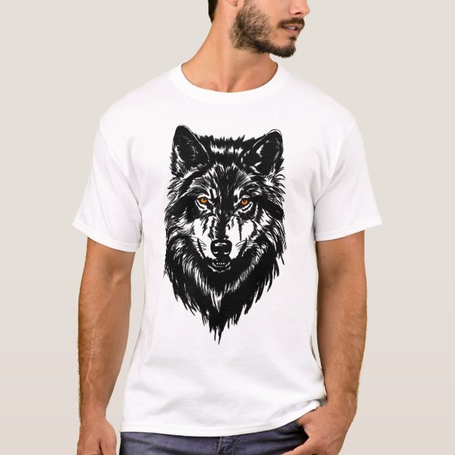 Camiseta A cabeça do lobo (Frente)