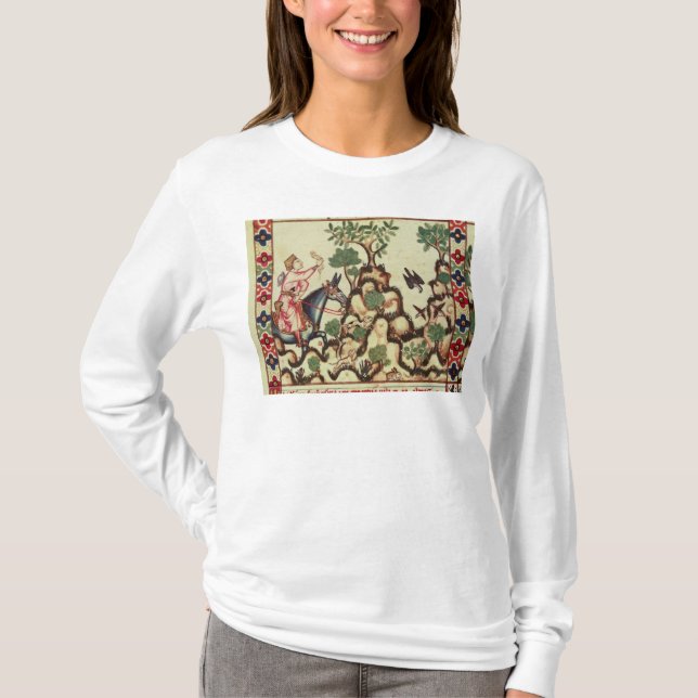 Camiseta A caça do falcão, do manuscrito (Frente)