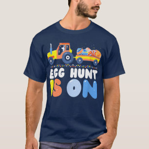 Camiseta A Caça Do Ovo Está Nos Carrinhos De Páscoa Coelhin