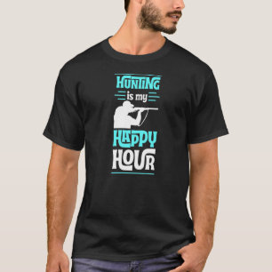 Camiseta A Caça É A Minha Feliz Hora Elk Deer Retro Vintage