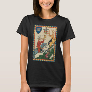 Camiseta A Caça Stag, Arte Medieval do Século 14