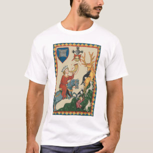 Camiseta A Caça Stag, Arte Medieval do Século 14