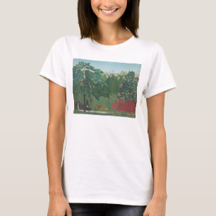 Camiseta A Cachoeira de Henri Rousseau, Arte Fino Antigo