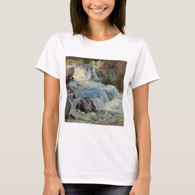 Camiseta A Cachoeira de Twachtman, Impressionismo Antigo (Frente)