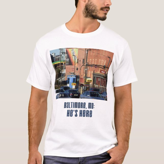 Camiseta A caixa azul chega (Frente)