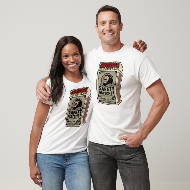 Camiseta A Caixa de Fósforos Retro do Casal Perfeito (Unissex)