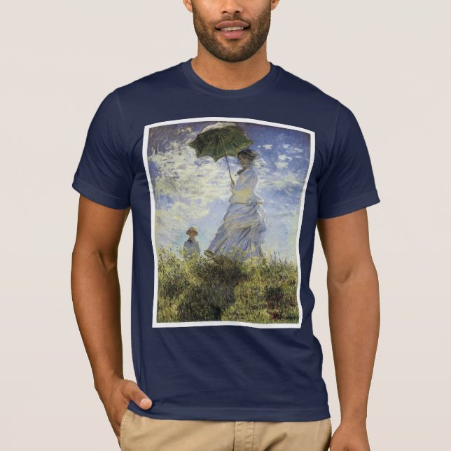 Camiseta A caminhada, senhora com um parasol (Frente)