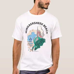 Camiseta A camisola de alças dos homens da sereia da praia