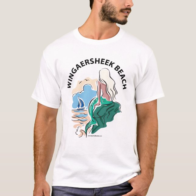 Camiseta A camisola de alças dos homens da sereia da praia (Frente)