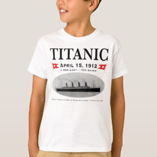 Camiseta A camisola do miúdo titânico do navio do fantasm