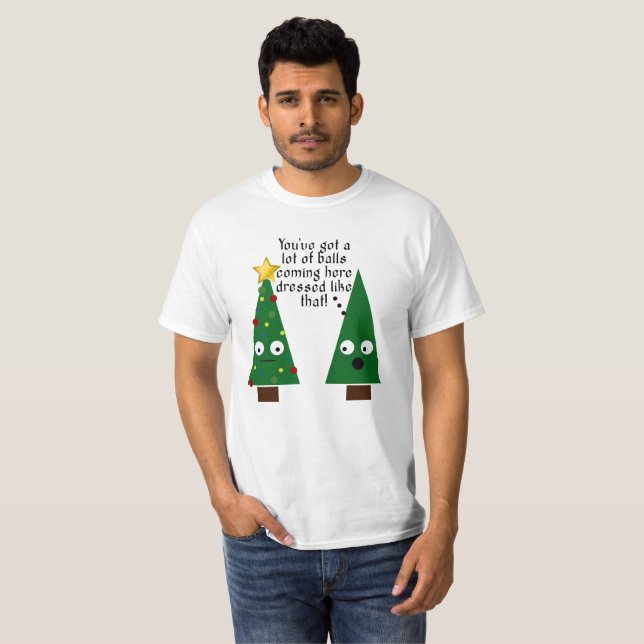 Camiseta A camisola foleiro dos homens engraçados do Natal (Frente Completa)