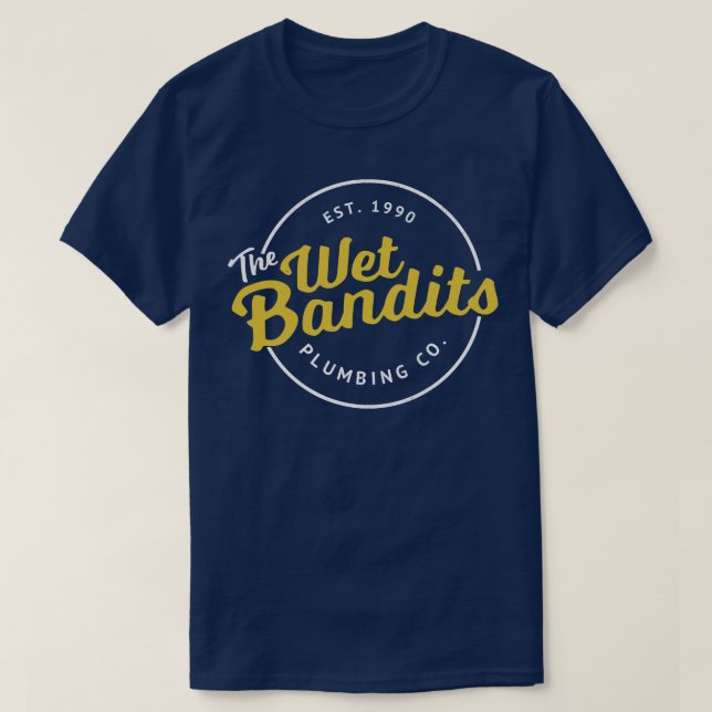 Camiseta A Canalização Wet Bandits Co Est 1990 (Frente do Design)