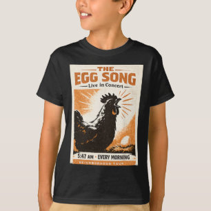 Camiseta A Canção do Ovo Divertida Senhora da Fazenda de Ga