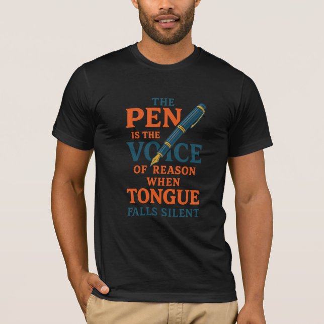 Camiseta A Caneta é A Voz da Razão (Frente)