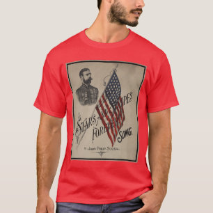 Camiseta A capa da partitura de The Stars and Stripes Forev