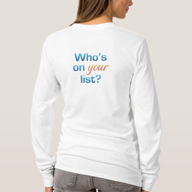 Camiseta A Capa longa das mulheres (Verso)