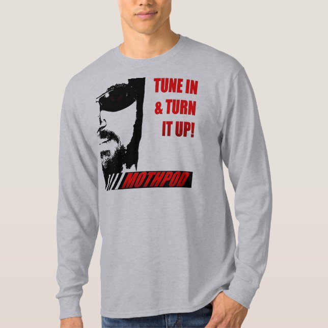 Camiseta A Capa longa dos homens de Mothpod 2,0 (Frente)