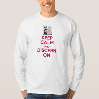 Camiseta A Capa longa dos homens mantem a calma &