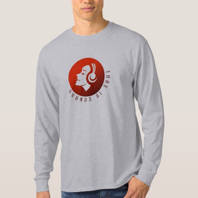 CAMISETA A CAPA LONGA W/LOGO DOS HOMENS (Frente)