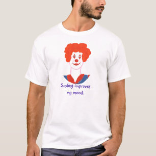 Camiseta A cara feliz do palhaço, sorrindo melhora meu
