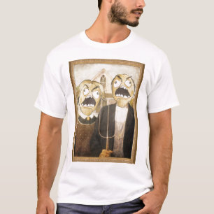 Camiseta A cara Meme da raiva enfrenta a pintura elegante