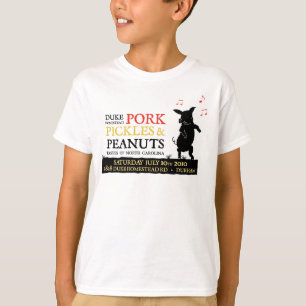 Camiseta a carne de porco conserva a cópia dos amendoins