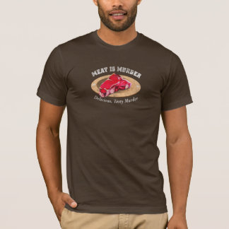 Camiseta A carne é assassinato - delicioso, assassinato
