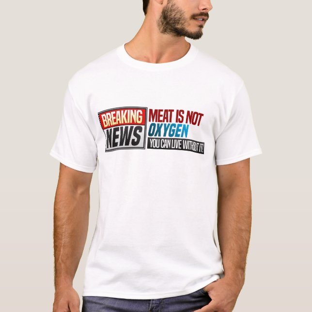 Camiseta A carne engraçada dos Vegans do presente do humor (Frente)