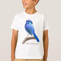 A carriça feericamente esplêndida caçoa o t-shirt