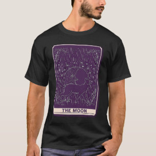 Camiseta A Carta de Tarot da Lua com Gato
