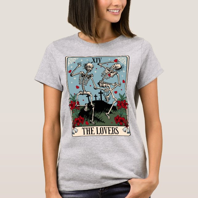 Camiseta A Carta de Tarot dos Amantes (Frente)