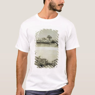 Camiseta A casa do insensatez francês e de um comerciante