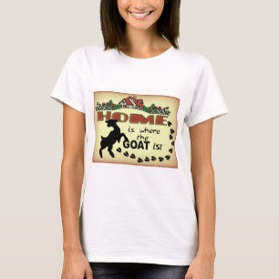 CAMISETA A CASA É O LUGAR ONDE A CABRA ESTÁ