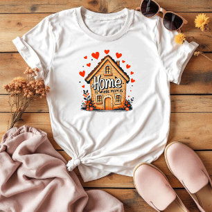 Camiseta A Casa É Onde A Mãe Está   Dia das Mães Sentimenta