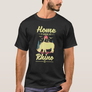 Camiseta A casa é onde meu Rino é Rhino