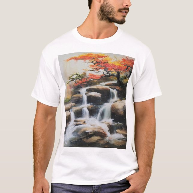 Camiseta A cascata oculta (Frente)