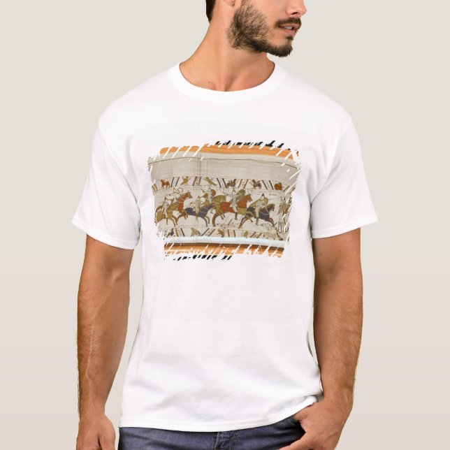 Camiseta A cavalaria normanda ataca o inglês (Frente)