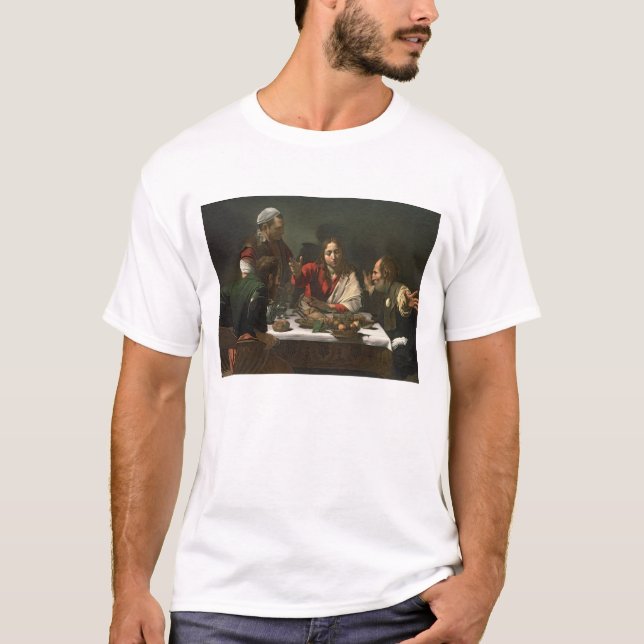 Camiseta A ceia em Emmaus, 1601 (óleo e tempera) (Frente)