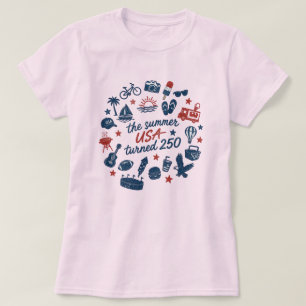 Camiseta A Celebração de Verão EUA 250