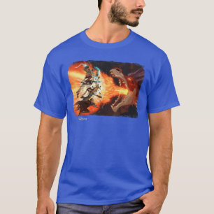 Camiseta A Cena de Luta da Lenda de Vo Machina amigo