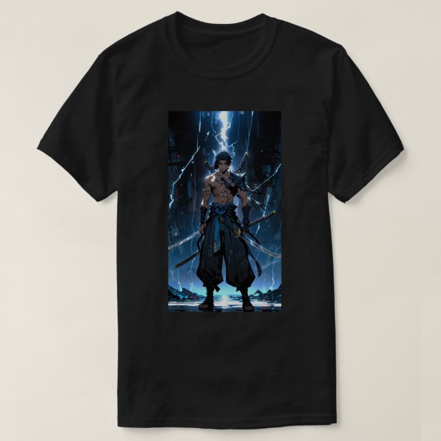 Camiseta A cena de luta do Anime (Frente do Design)
